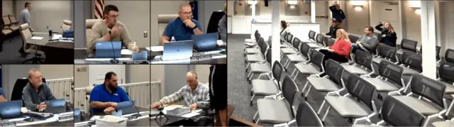 City of Huntingburg hearing room with new AV system