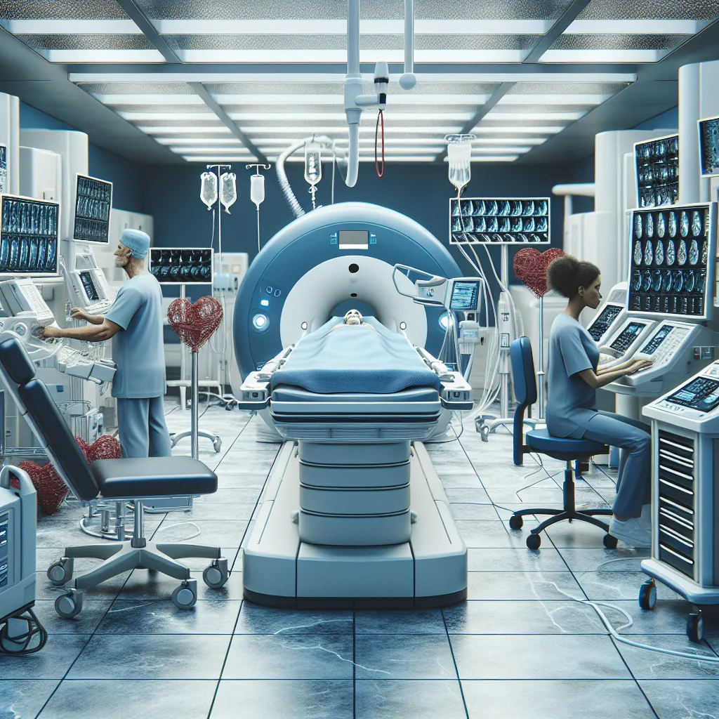 Illustration of a medical imaging suite