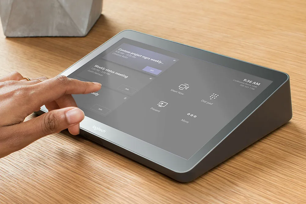 Touch panel controller on a meeting table
