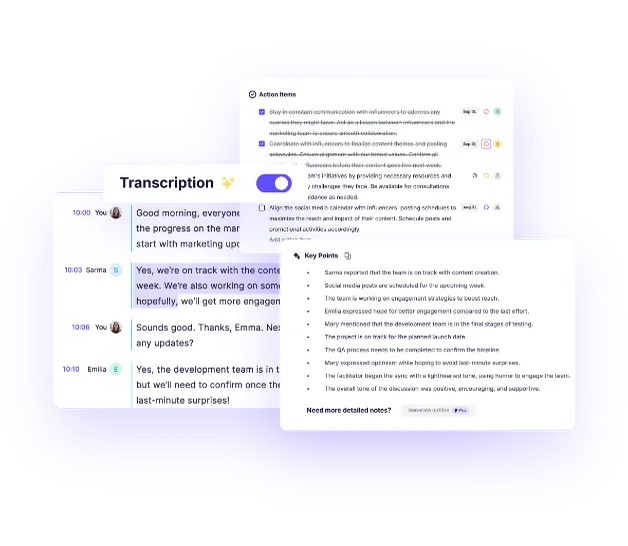 Automatic meeting transcription and summary