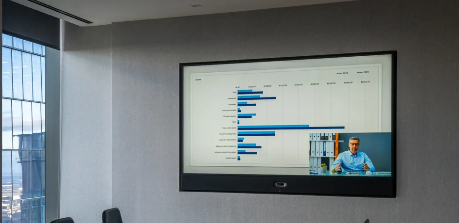 Medium conference room with video conferencing