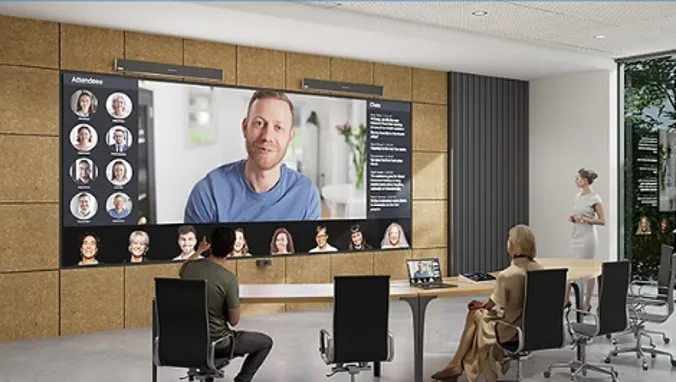 OmniPresence room with a large format video wall