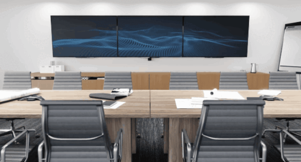 The Next Frontier Of Video Collaboration: Presence-Like Meeting Experiences 3 Table and ceiling mic arrays